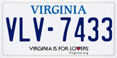 VA license plate VLV7433