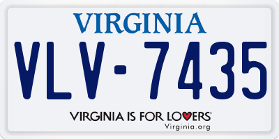 VA license plate VLV7435