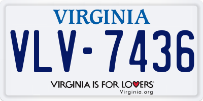 VA license plate VLV7436