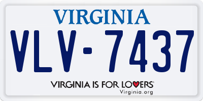 VA license plate VLV7437