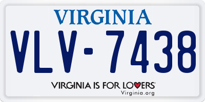 VA license plate VLV7438