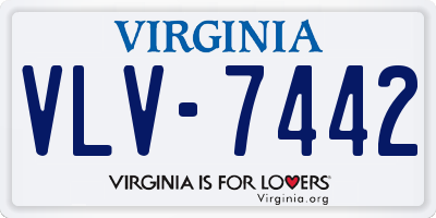 VA license plate VLV7442