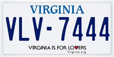 VA license plate VLV7444