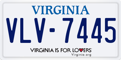 VA license plate VLV7445