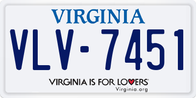 VA license plate VLV7451