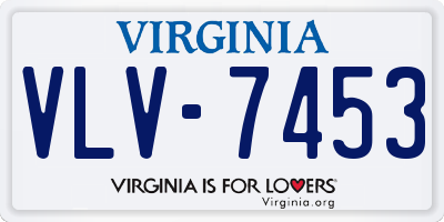 VA license plate VLV7453