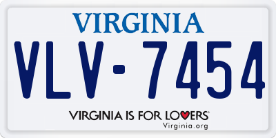 VA license plate VLV7454