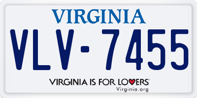 VA license plate VLV7455