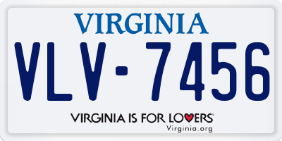 VA license plate VLV7456