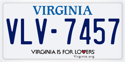 VA license plate VLV7457