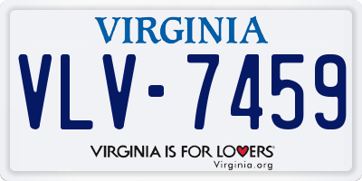 VA license plate VLV7459