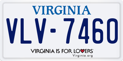 VA license plate VLV7460