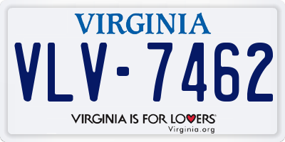 VA license plate VLV7462