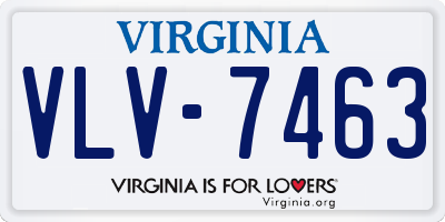 VA license plate VLV7463