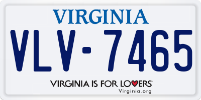 VA license plate VLV7465