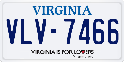 VA license plate VLV7466