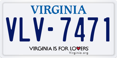 VA license plate VLV7471