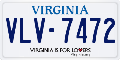 VA license plate VLV7472