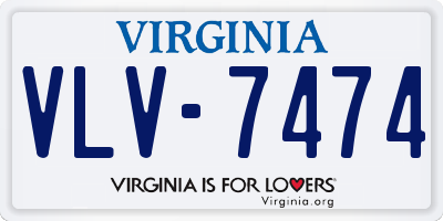 VA license plate VLV7474