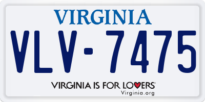 VA license plate VLV7475