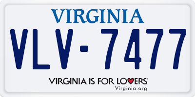 VA license plate VLV7477