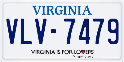 VA license plate VLV7479