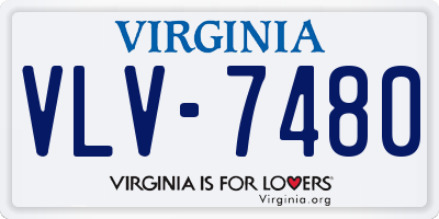 VA license plate VLV7480