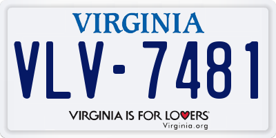 VA license plate VLV7481