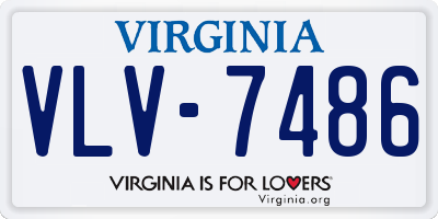 VA license plate VLV7486