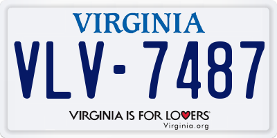 VA license plate VLV7487