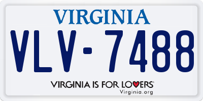 VA license plate VLV7488