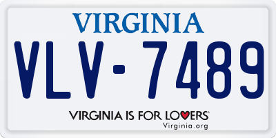 VA license plate VLV7489