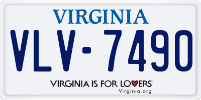 VA license plate VLV7490