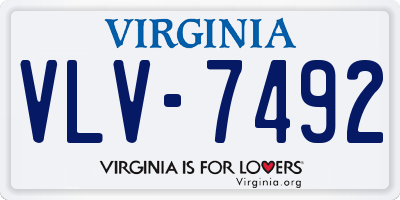 VA license plate VLV7492