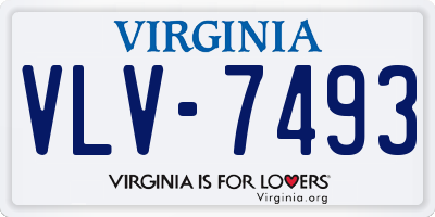 VA license plate VLV7493