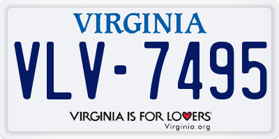 VA license plate VLV7495