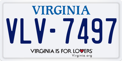 VA license plate VLV7497