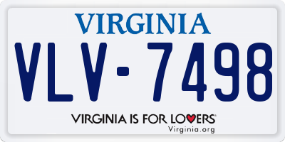 VA license plate VLV7498