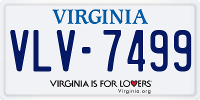 VA license plate VLV7499