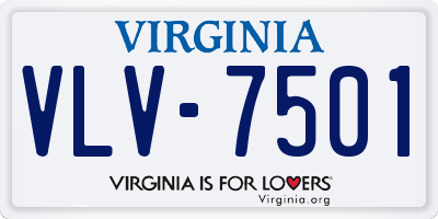 VA license plate VLV7501