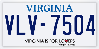 VA license plate VLV7504