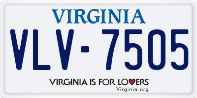 VA license plate VLV7505