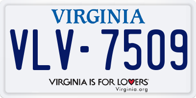 VA license plate VLV7509