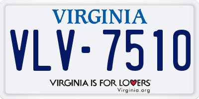 VA license plate VLV7510