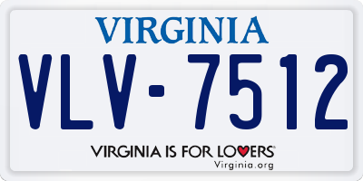 VA license plate VLV7512