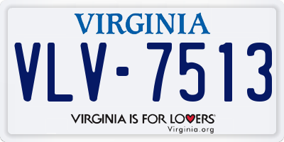 VA license plate VLV7513