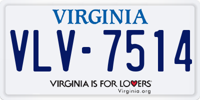 VA license plate VLV7514