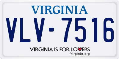 VA license plate VLV7516