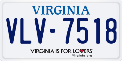 VA license plate VLV7518