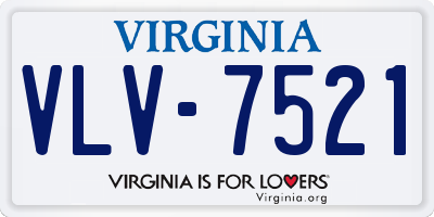 VA license plate VLV7521